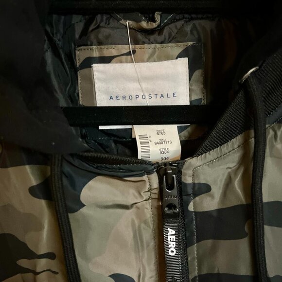 Aerpostale Camo Hooded Bomber Jacket Camo Hooded Bomber Size XL - Picture 9 of 9